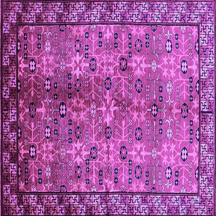 Square Oriental Purple Industrial Rug, urb3075pur