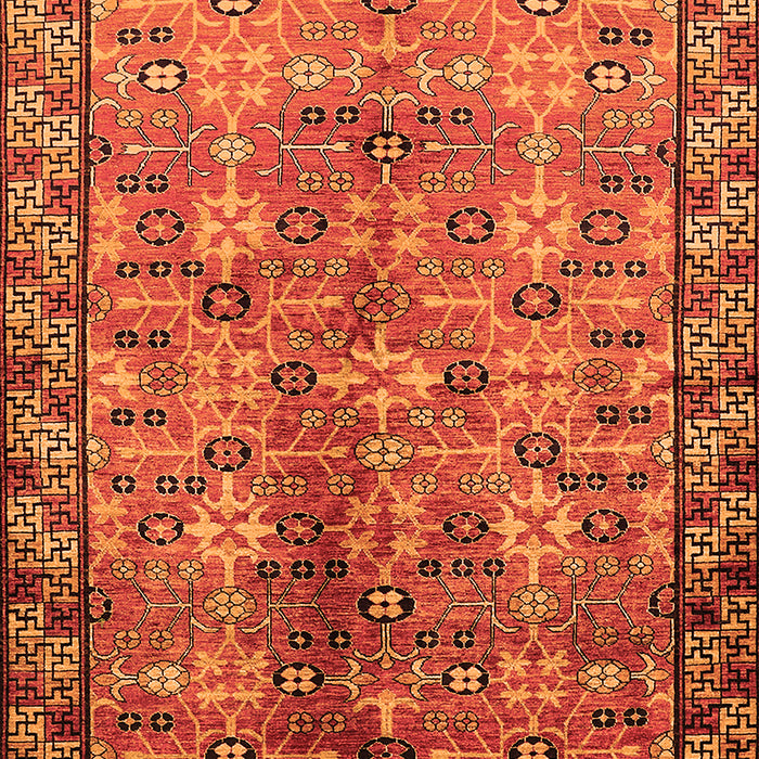Machine Washable Oriental Orange Industrial Area Rugs, wshurb3075org