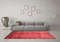 Machine Washable Oriental Red Industrial Rug, wshurb3075red