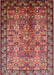 Mid-Century Modern Sunrise Orange Oriental Rug, urb3075