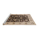 Sideview of Machine Washable Industrial Modern Sangria Brown Rug, wshurb3076