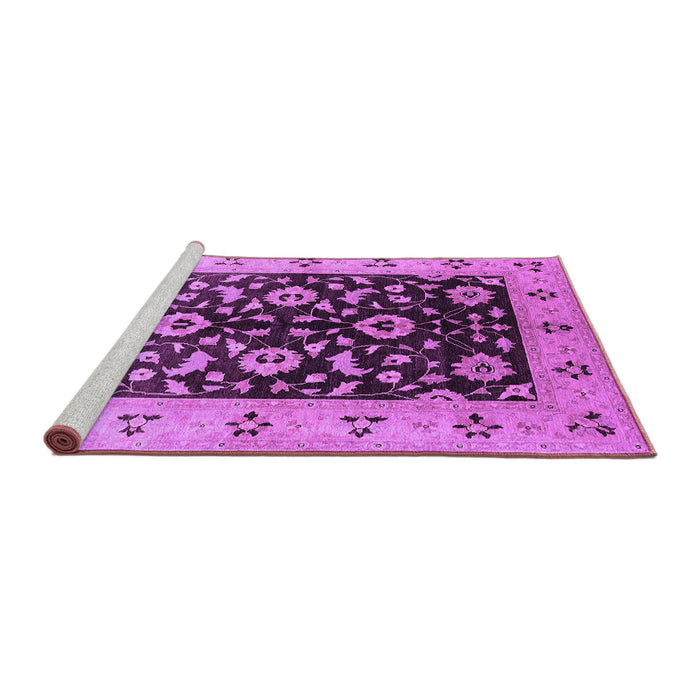 Sideview of Machine Washable Oriental Purple Industrial Area Rugs, wshurb3076pur