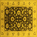 Square Oriental Yellow Industrial Rug, urb3076yw