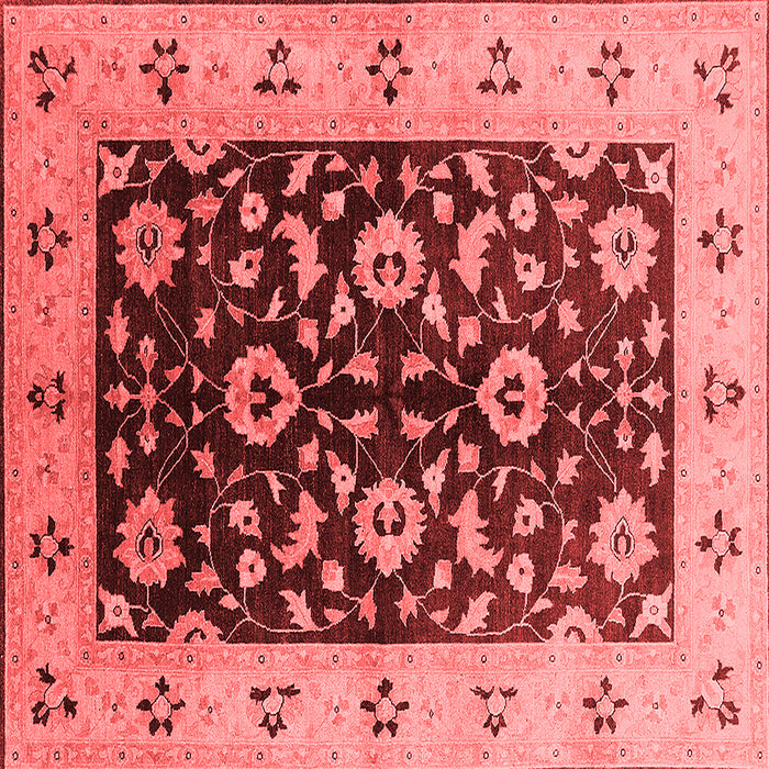 Machine Washable Oriental Red Industrial Rug, wshurb3076red