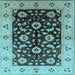 Square Oriental Light Blue Industrial Rug, urb3076lblu