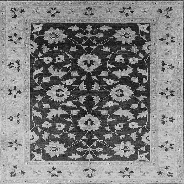 Square Oriental Gray Industrial Rug, urb3076gry