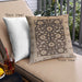 Front View of Mid-Century Modern Urban Square Sangria Brown Throw Pillow, 18 inch by 18 inch, pwurb3076