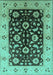 Oriental Turquoise Industrial Rug, urb3076turq