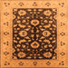 Square Oriental Orange Industrial Rug, urb3076org