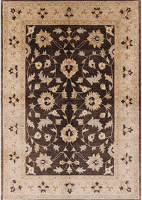 Machine Washable Industrial Modern Sangria Brown Rug, wshurb3076