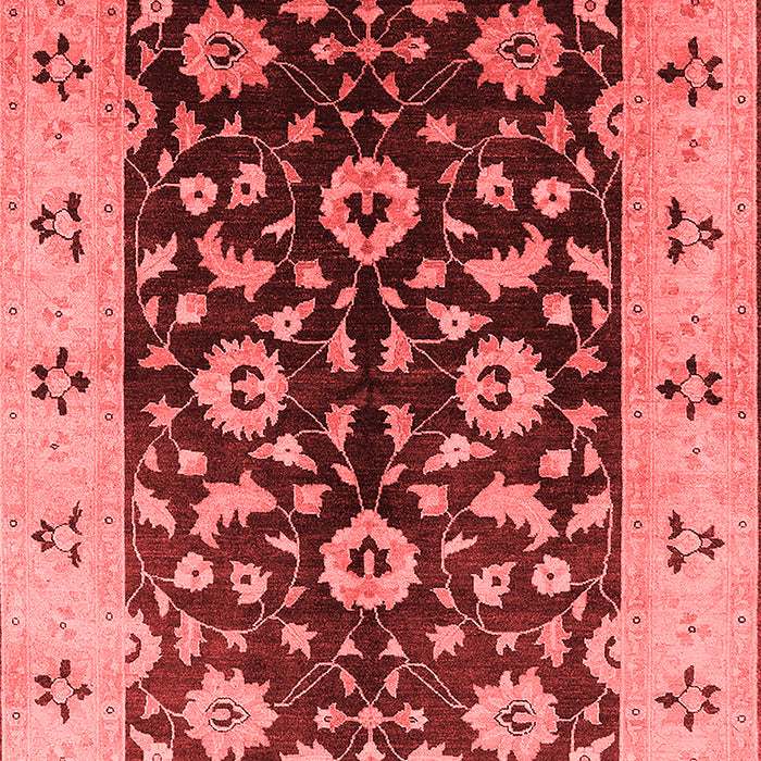 Machine Washable Oriental Red Industrial Rug, wshurb3076red