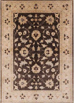 Mid-Century Modern Sangria Brown Oriental Rug, urb3076