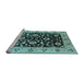 Sideview of Machine Washable Oriental Light Blue Industrial Rug, wshurb3076lblu