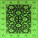 Square Machine Washable Oriental Green Industrial Area Rugs, wshurb3076grn