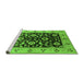 Sideview of Machine Washable Oriental Green Industrial Area Rugs, wshurb3076grn