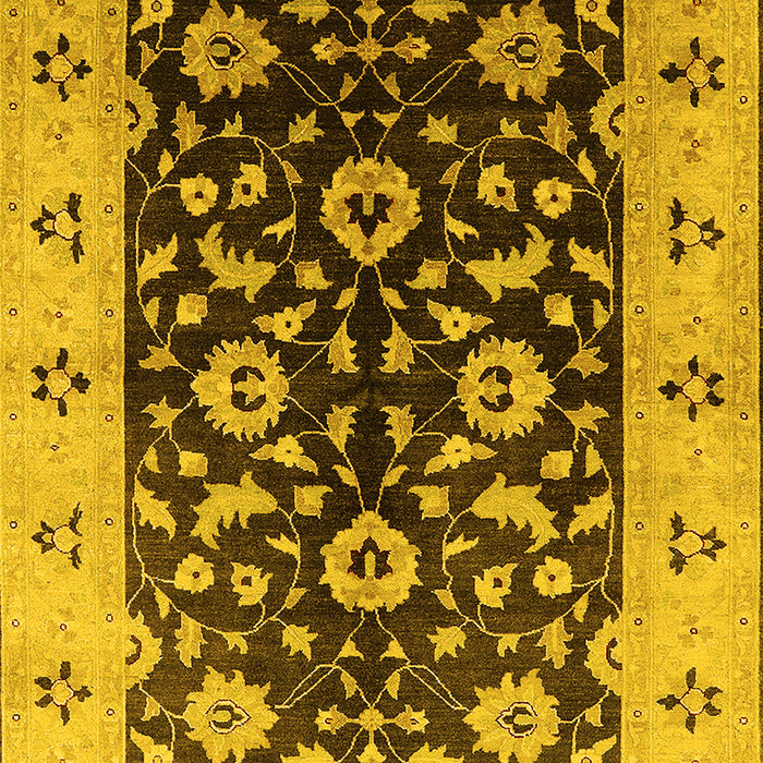 Oriental Yellow Industrial Rug, urb3076yw