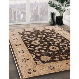 Machine Washable Industrial Modern Sangria Brown Rug in a Family Room, wshurb3076