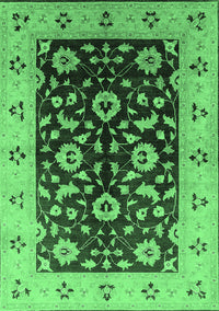 Oriental Emerald Green Industrial Rug, urb3076emgrn