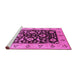 Sideview of Machine Washable Oriental Pink Industrial Rug, wshurb3076pnk