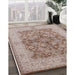 Machine Washable Industrial Modern Silver Pink Rug in a Family Room, wshurb3077