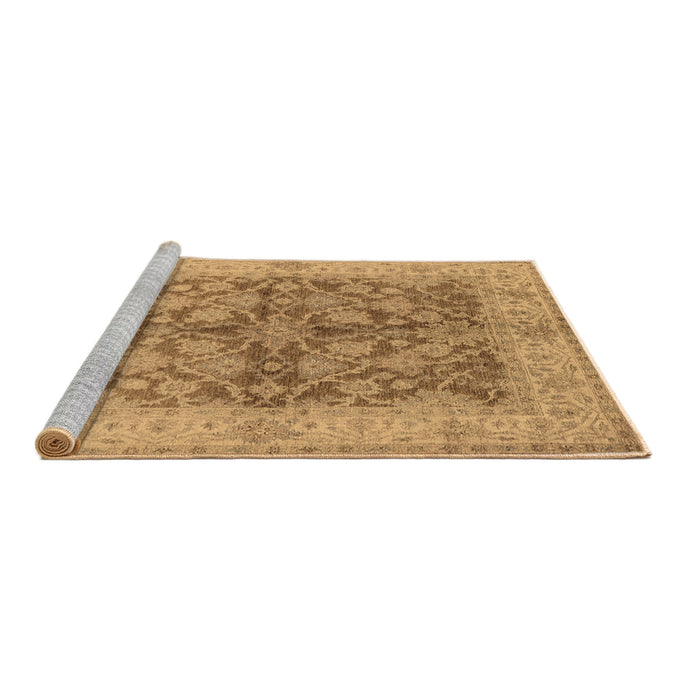 Sideview of Machine Washable Oriental Brown Industrial Rug, wshurb3077brn