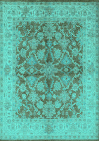 Oriental Turquoise Industrial Rug, urb3077turq