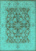 Oriental Turquoise Industrial Rug, urb3077turq