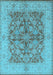 Oriental Light Blue Industrial Rug, urb3077lblu