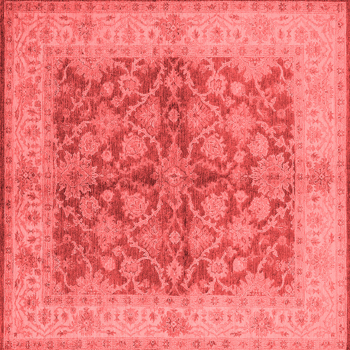 Machine Washable Oriental Red Industrial Rug, wshurb3077red