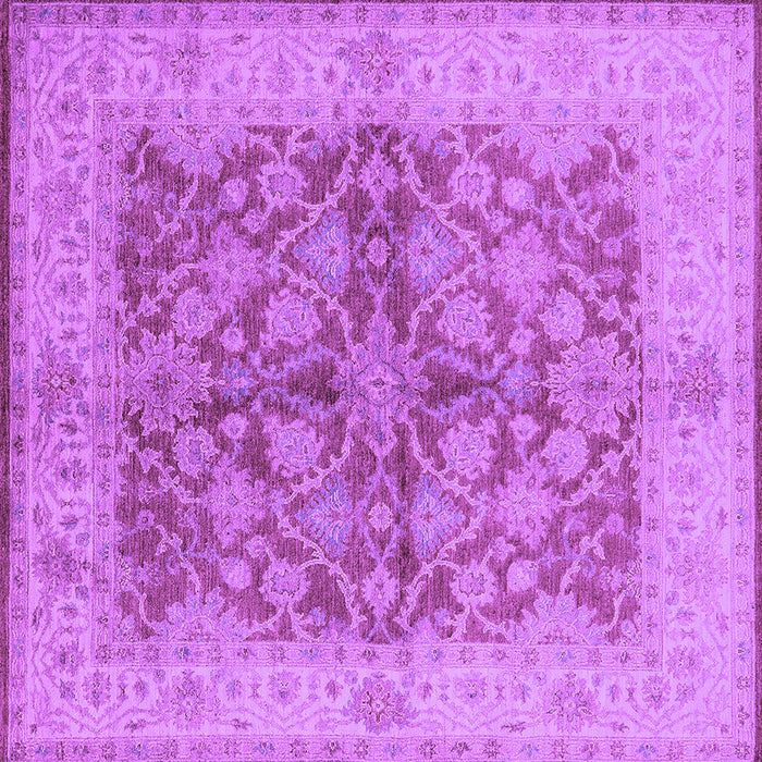 Square Oriental Purple Industrial Rug, urb3077pur