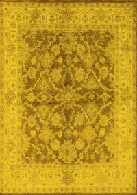 Oriental Yellow Industrial Rug, urb3077yw