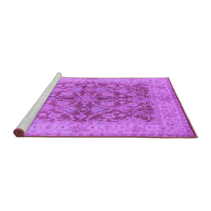 Sideview of Machine Washable Oriental Purple Industrial Area Rugs, wshurb3077pur