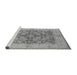 Sideview of Machine Washable Oriental Gray Industrial Rug, wshurb3077gry