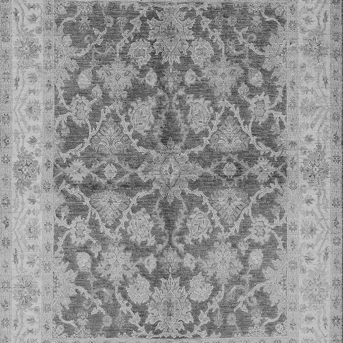 Machine Washable Oriental Gray Industrial Rug, wshurb3077gry