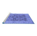 Sideview of Machine Washable Oriental Blue Industrial Rug, wshurb3077blu