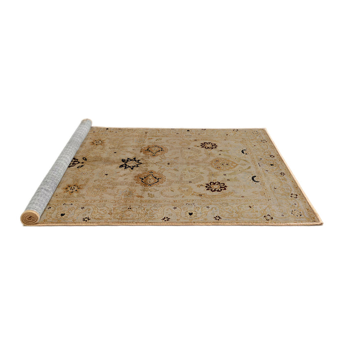 Sideview of Machine Washable Industrial Modern Light Brown Rug, wshurb3078