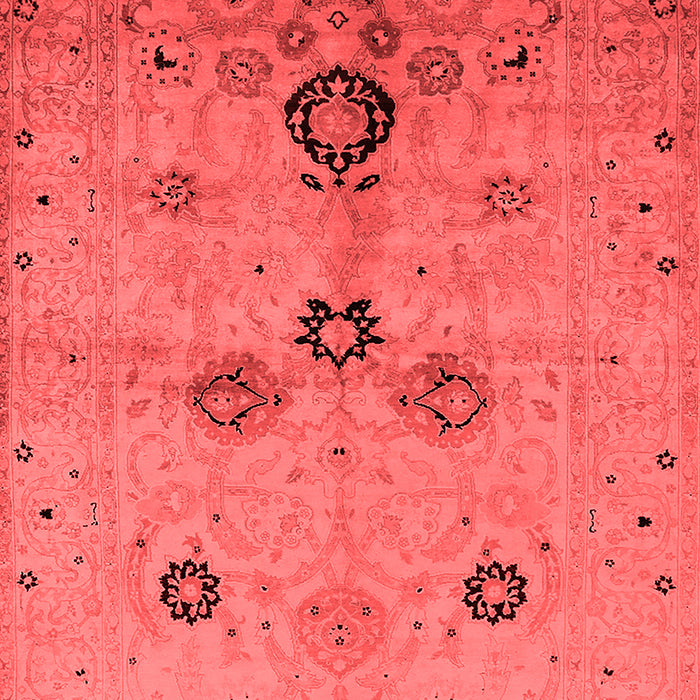 Machine Washable Oriental Red Industrial Rug, wshurb3078red