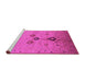 Sideview of Machine Washable Oriental Pink Industrial Rug, wshurb3078pnk