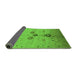 Sideview of Oriental Green Industrial Rug, urb3078grn