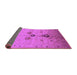 Sideview of Oriental Purple Industrial Rug, urb3078pur