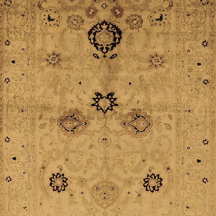 Machine Washable Oriental Brown Industrial Rug, wshurb3078brn