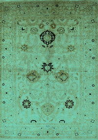 Oriental Turquoise Industrial Rug, urb3078turq