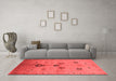 Industrial Red Washable Rugs