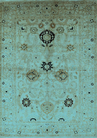 Oriental Light Blue Industrial Rug, urb3078lblu