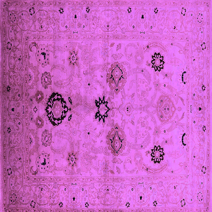 Square Machine Washable Oriental Purple Industrial Area Rugs, wshurb3078pur