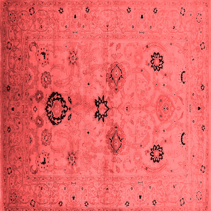 Machine Washable Oriental Red Industrial Rug, wshurb3078red