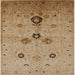 Square Mid-Century Modern Light Brown Oriental Rug, urb3078