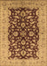 Machine Washable Oriental Brown Industrial Rug, wshurb3079brn