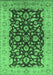 Machine Washable Oriental Emerald Green Industrial Area Rugs, wshurb3079emgrn