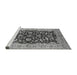 Sideview of Machine Washable Oriental Gray Industrial Rug, wshurb3079gry